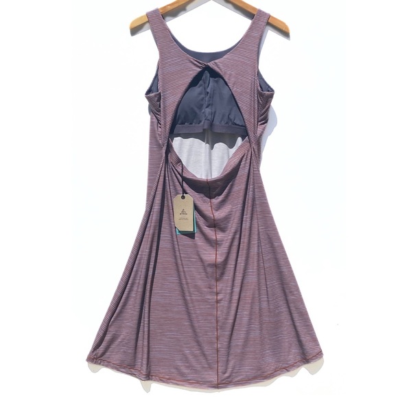 NWT PRANA Women’s Skypath Activewear Backless dress with Built in Bra size xl - Picture 4 of 6